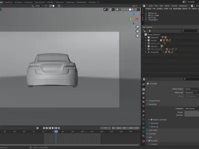 3D model of Tesla car Low-poly 3D model