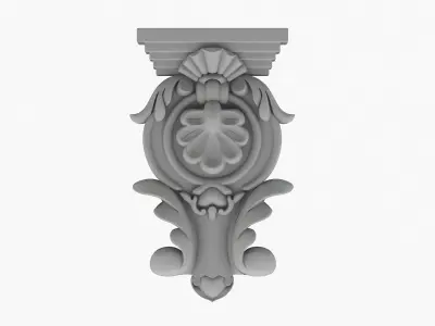 Scroll Corbel 15 3D model