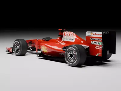 Ferrari F1 Car F60 2009 Season Free low-poly 3D model