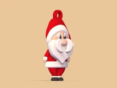 Santa Claus Keychain 3D print model