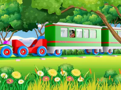 Choo Choo Train Low-poly 3D model