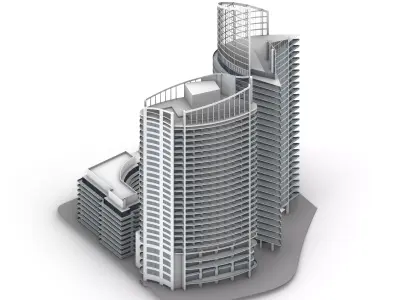  Beirut Four Seasons Hotel and Resort Towers 3D model