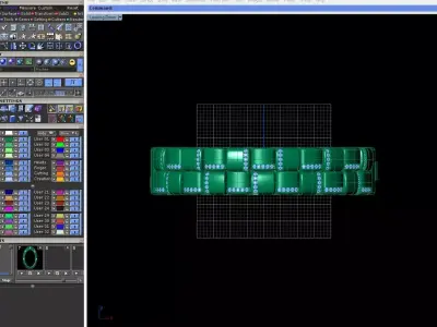 Luxury Interlinked Gold Bangle with Refined Accent Detailing 3D print model