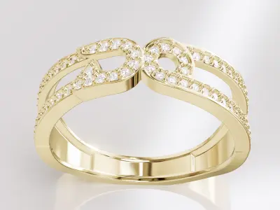 Jewelry Diamond Ring Model RG99 Free 3D print model