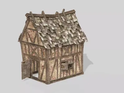Thatch Hut House 03 For Games and Films 3D Model Low-poly 3D model