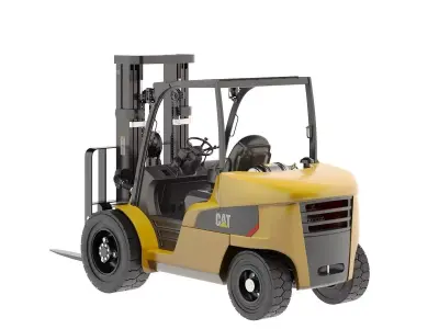 High-Quality CAT Forklift with Transport Equipment  3D model