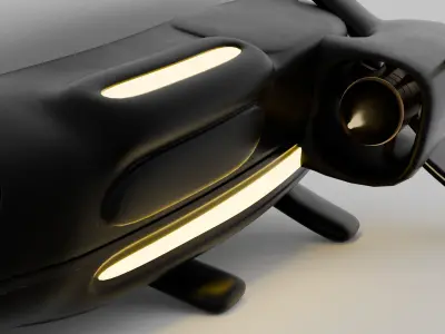 Polytechnos 1 luxury Civilian Spacecraft Free low-poly 3D model