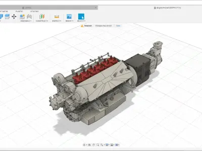 Ferrari 250 TR Colombo Engine - 3 liter - 1st version 3D print model