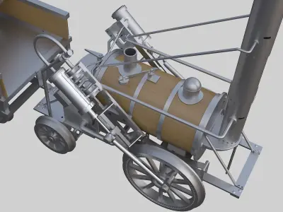 Steam locomotive 3D model from CGTrader