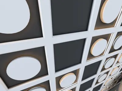 3d wall panel Low-poly 3D model