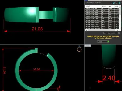Alphabet Ring I 3D print model