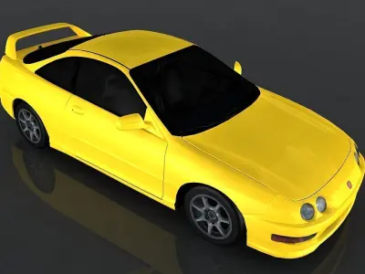 Acura Integra Coupe Low-poly 3D model