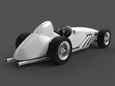 vintage-race-car-2 3D model