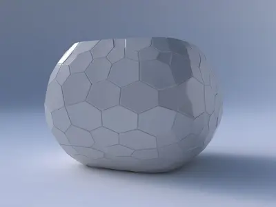 Bowl semi-quadratic with fine organic cells 3D print model