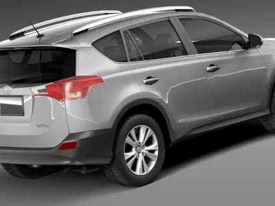 Toyota RAV4 2013 Lowpoly 3D model