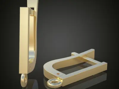 Earring 3D model 3D printable model 0146 Free 3D print model