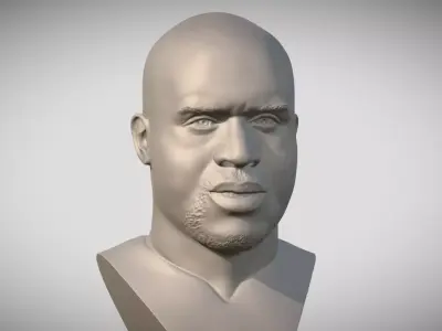 Shaquille ONeal bust 3D print model