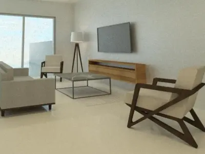 revit Living room forniture sets 3D model