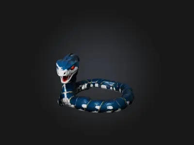 RoboSnake Model Low-poly 3D model