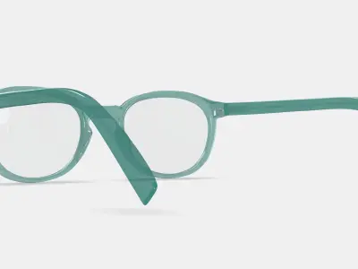 Anselm Eyeglasses in Viridian 3D model