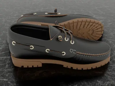CLASSIC MAN SHOES 3D - BLACK - BROWN Low-poly 3D model