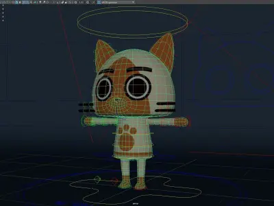 Monster Hunter Pet Cat cartoon rise world aibo game CAPCOM 3D model