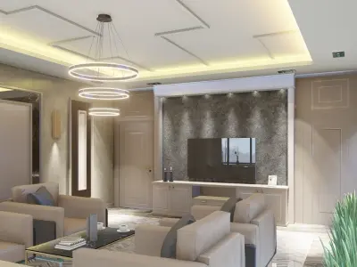 Modern Office Interior 3D 3D model