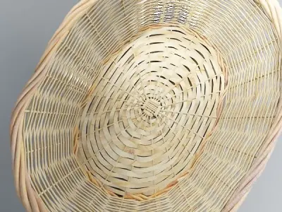 Modern Wicker Basket 3D model