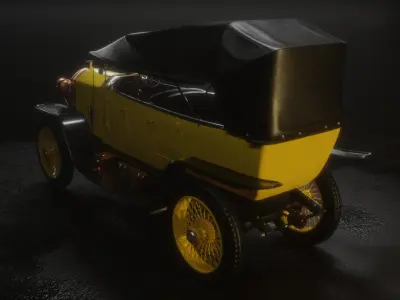 Vintage car B 3D model