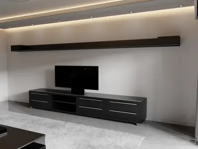 Ultramodern Living Room 3D Model 3D model