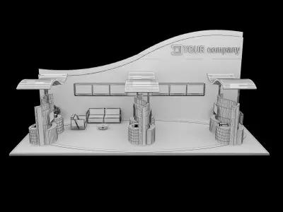 Booth Exhibition Stand a582a 3D model
