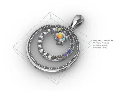 Pendant yet necklace NL4C01 3D print model