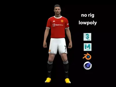 Cristiano Ronaldo lowpoly  Low-poly 3D model
