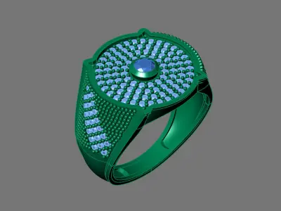 Gents Rings Diamond Men Ring STL 3DM 3D ready print model 3D print model