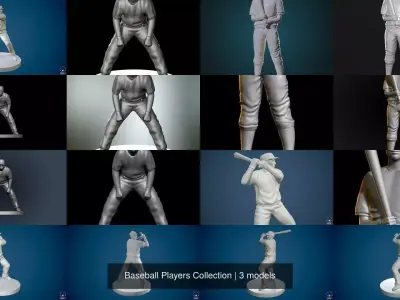 Baseball Players Collection 3D Model Pack