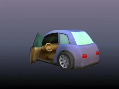 Cartoon car Free 3D model buy