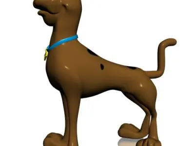 Scooby-doo 3D RIGGED Low-poly 3D model