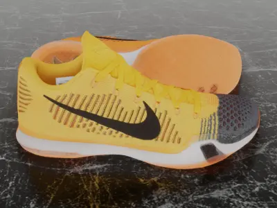 NIKE KOBE 10 ELITE CHESTER 3D SHOES  Low-poly 3D model