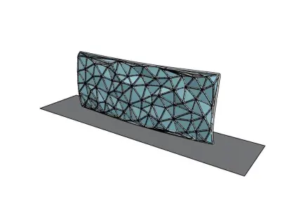 Triangulated Wall random points v9 3D model