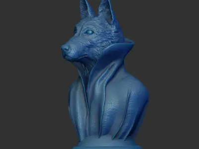 German Shepherd - with Cape Collar on Pedestal 3D print model