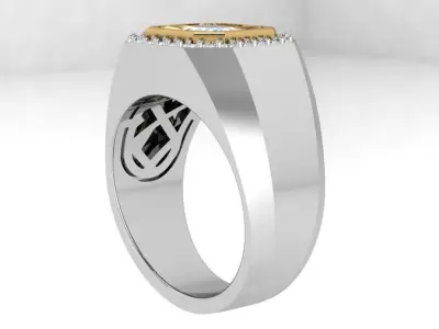 Octagonal Diamond Ring 4319 3D print model
