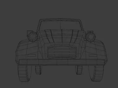 Citroneta citroen Low-poly 3D model