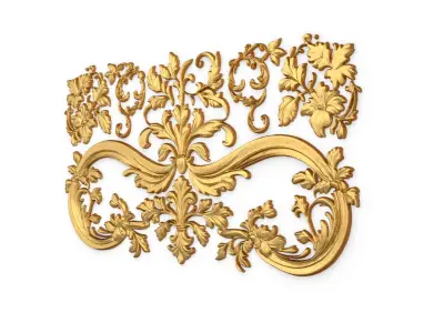 Classic carved decor ornament 423 3D model