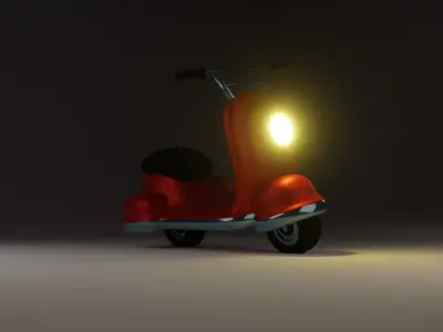 Low poly motorcycle Free low-poly 3D model