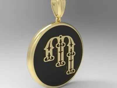 Decorative Letter P 3D print model