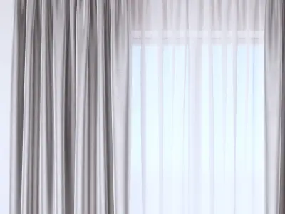 Set 117 Curtains 3D model