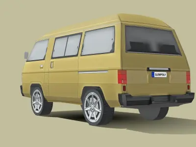 Mitsubishi Delica Wagon 1982 Low-poly 3D model