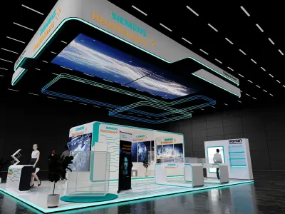 booth 8x12 open 4 side  3D model