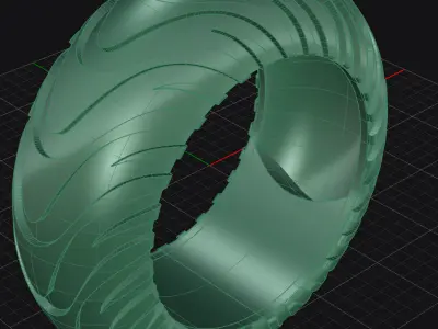 Man Ring car tire 3D print model