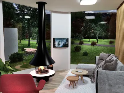 round glass house ZALA 3d model Low-poly 3D model